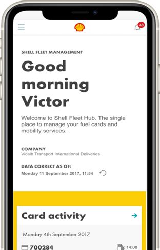 shell fleet card log in.